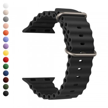FitCase Apple Watch 42/44/45/49 mm Uyumlu Ocean Silikon Kordon FitCase Apple Watch 42/44/45/49 mm Uyumlu Ocean Silikon Kordon
