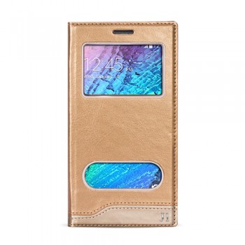 FitCase Dolce Galaxy J1 (J100) Gizli Mıknatıslı Pencereli Kılıf Gold FitCase Dolce Galaxy J1 (J100) Gizli Mıknatıslı Pencereli Kılıf Gold