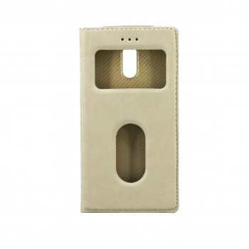 FitCase Dolce Nokia 6 Gizli Mıknatıslı Pencereli Kılıf Gold FitCase Dolce Nokia 6 Gizli Mıknatıslı Pencereli Kılıf Gold