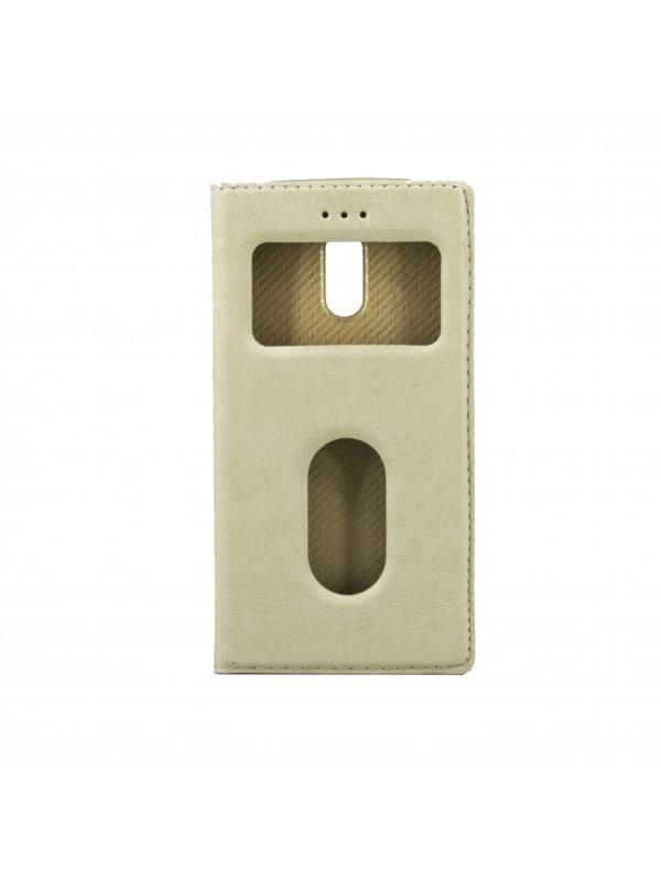 FitCase Dolce Nokia 6 Gizli Mıknatıslı Pencereli Kılıf Gold&hellip;