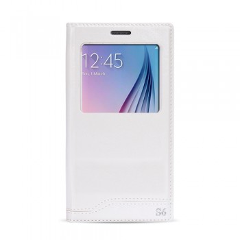 FitCase Dolce Samsung S6 (G920) Gizli Mıknatıslı Pencereli Kılıf Beyaz FitCase Dolce Samsung S6 (G920) Gizli Mıknatıslı Pencereli Kılıf Beyaz
