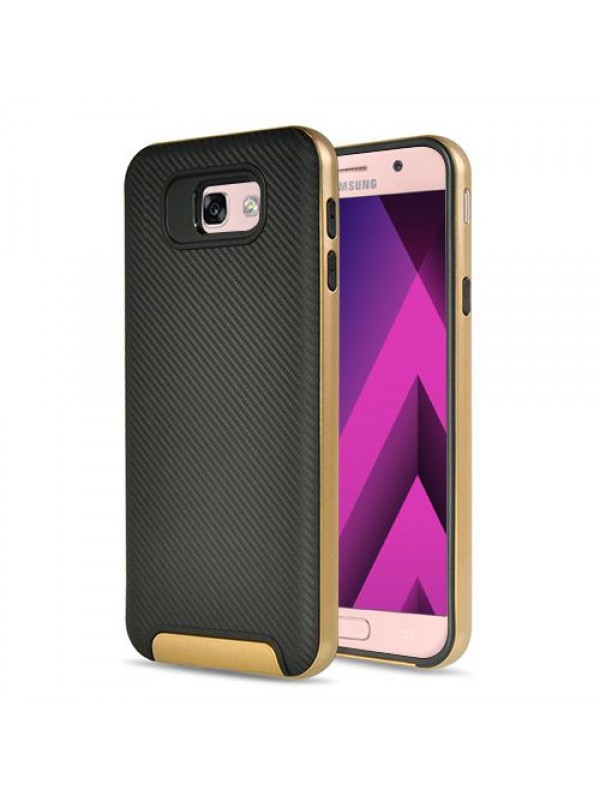 FitCase Galaxy A3 2017 (A320) 2in1 Carbon Desen Arka Kapak Gold…