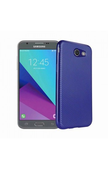 FitCase Galaxy J3 2017 Elektroliz Carbon Desen Arka Kapak Lacivert…