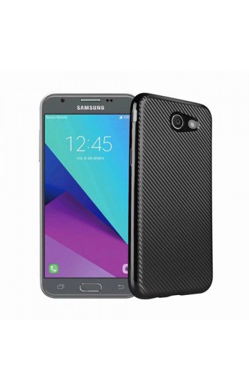 FitCase Galaxy J3 2017 Elektroliz Carbon Desen Arka Kapak Siyah…