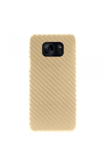 FitCase Galaxy S7 EDGE (G935) Carbon Desen Arka Kapak Gold&hellip;