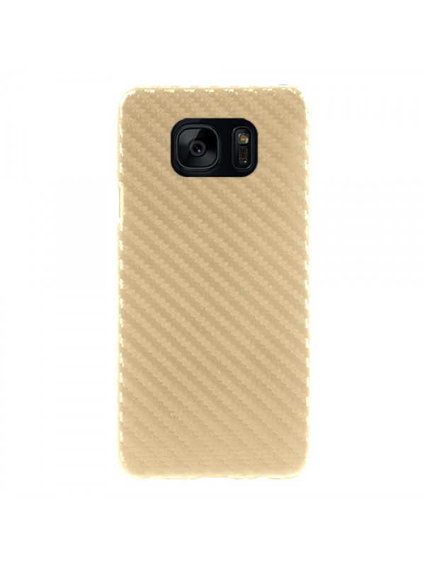 FitCase Galaxy S7 EDGE (G935) Carbon Desen Arka Kapak Gold&hellip;