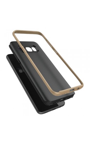 FitCase Galaxy S8 Plus (G955) 2in1 Carbon Desen Arka Kapak Gold