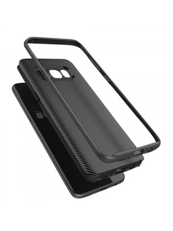 FitCase Galaxy S8 Plus (G955) 2in1 Carbon Desen Arka Kapak Siyah…