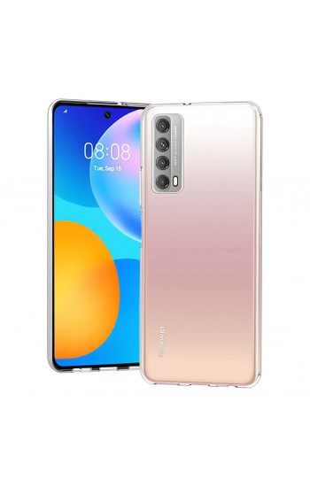 Huawei P Smart 2021 Kılıf Kamera Korumalı Silikon Şeffaf Arka Kapak