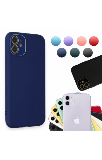 FitCase iPhone 11 Glass Kamera Korumalı Lansman Silikon Kapak