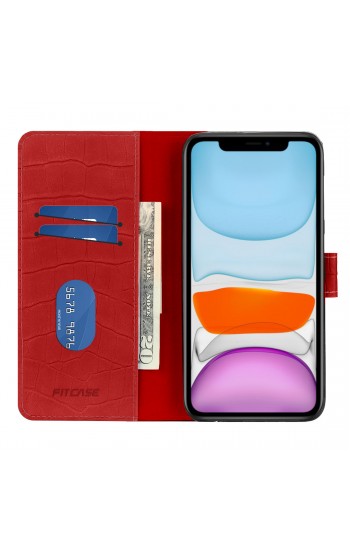 iPhone 11 Kılıf Kroko Desen Kapaklı Cüzdanlı…