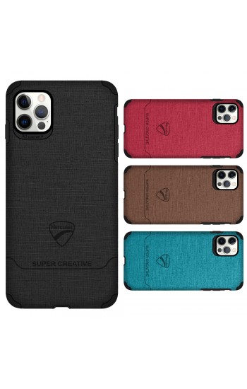 FitCase iPhone 12 / 12 Pro Kılıf Super Fabric Arka Kapak…