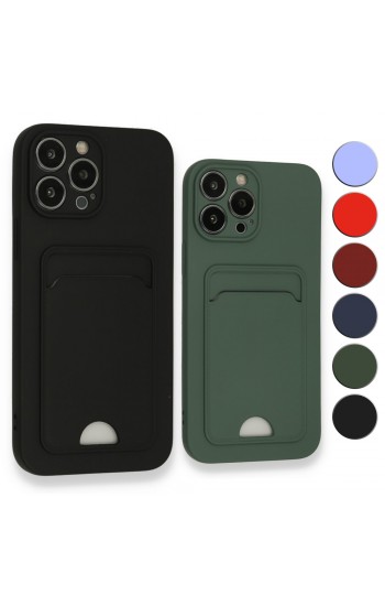 FitCase iPhone 13 Pro Cardy Soft Delikli Kartlık Cepli Silikon Kapak…