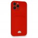 FitCase iPhone 13 Pro Max Cardy Soft Delikli Kartlık Cepli Silikon Kapak