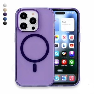 FitCase iPhone 16 Pro Magsafe Özellikli Renkli Şeffaf Sert Kapak