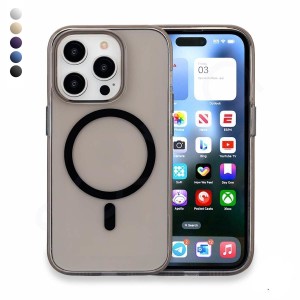 FitCase iPhone 16 Pro Max Magsafe Özellikli Renkli Şeffaf Sert Kapak