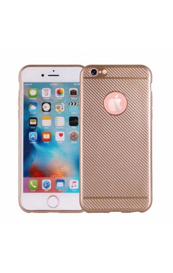 FitCase iPhone 6-6s Plus Carbon Desen  Arka Kapak Gold…