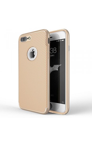 FitCase iPhone 7-8 Plus Carbon Desen Arka Kapak Gold&hellip;