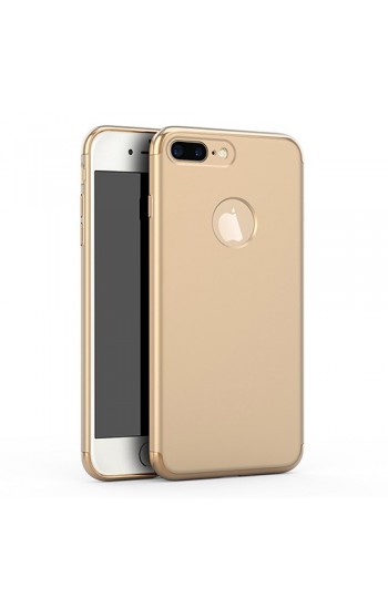 FitCase iPhone 7 Plus / 8 Plus Kılıf Golden Frame Arka Kapak Gold…