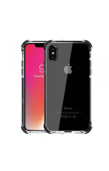 FitCase iPhone X / XS Anti Shock Darbe Koruyucu Silikon Arka Kapak Siyah&hellip;