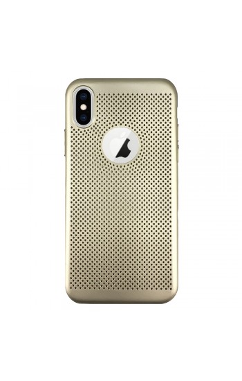 FitCase iPhone X / XS Kılıf Point Sert Arka Kapak Gold