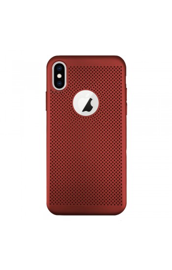 FitCase iPhone X / XS Kılıf Point Sert Arka Kapak Kırmızı…