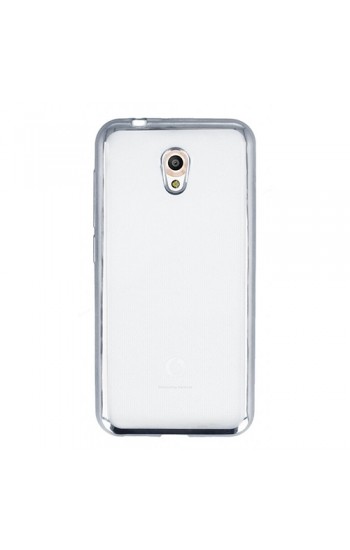 FitCase Laser Color Vodafone Smart 7 Style Silikon Kılıf Silver