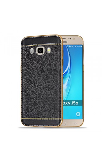 FitCase Laser Elegant Samsung Galaxy J510 (2016) Silikon Arka Kapak Siyah