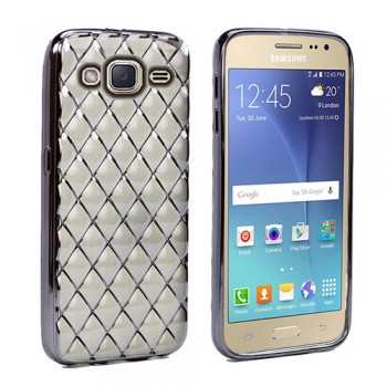 FitCase Laser Galaxy J2 (J200) Baklava Desenli Silver