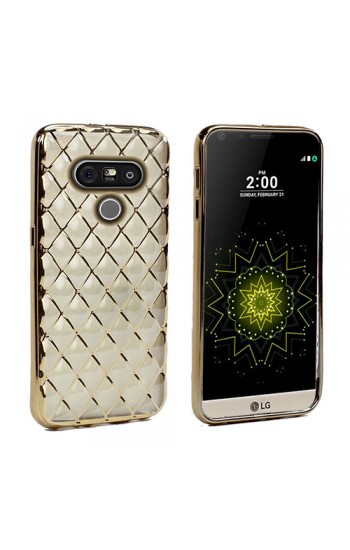 FitCase Laser LG G5 H850 Baklava Desenli Gold