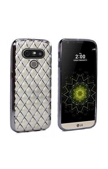 FitCase Laser LG G5 H850 Baklava Desenli Silver