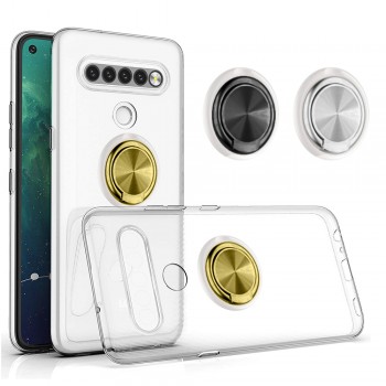 FitCase LG K61 Kılıf Gross Ring Şeffaf Arka Kapak FitCase LG K61 Kılıf Gross Ring Şeffaf Arka Kapak