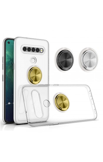 FitCase LG K61 Kılıf Gross Ring Şeffaf Arka Kapak…