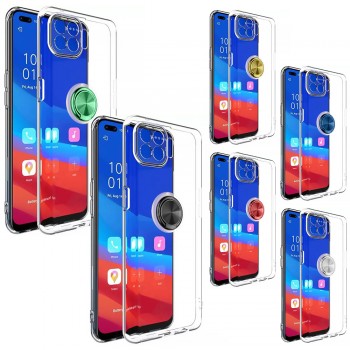 FitCase Oppo A73 Kılıf Gross Ring Şeffaf Arka Kapak
