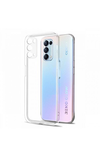 Oppo Reno 5 Pro 5G Kılıf Kamera Korumalı Silikon Şeffaf Arka Kapak