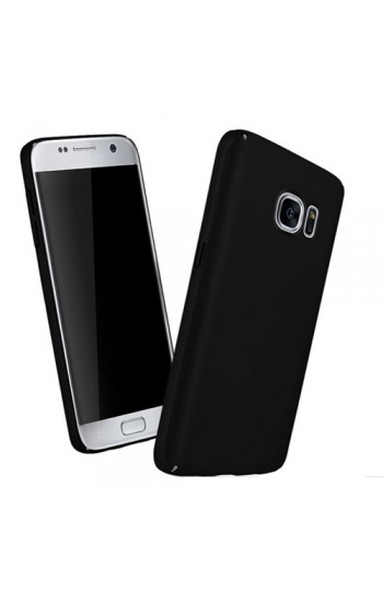 FitCase Rubber Samsung Galaxy S7 EDGE (G935) Kılıf Sert Arka Kapak Siyah&hellip;