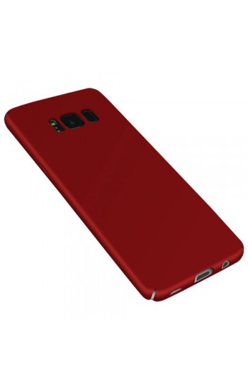 FitCase Rubber Samsung Galaxy S8 Kılıf Sert Arka Kapak Kırmızı