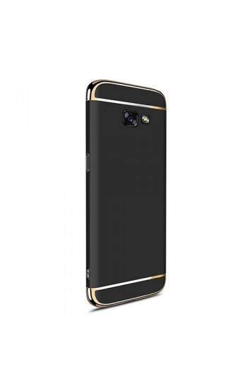 FitCase Samsung A3 2017 (A320) Golden Frame Arka Kapak Siyah