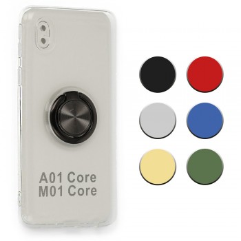 FitCase Samsung Galaxy A01 Core (A013) Kılıf Gross Ring Şeffaf Arka Kapak FitCase Samsung Galaxy A01 Core (A013) Kılıf Gross Ring Şeffaf Arka Kapak