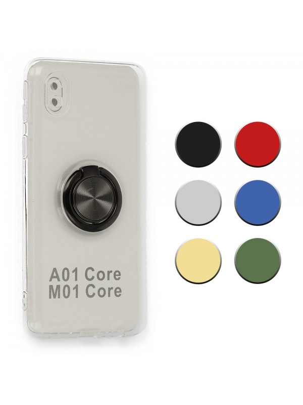 FitCase Samsung Galaxy A01 Core (A013) Kılıf Gross Ring Şeffaf Arka&hellip;