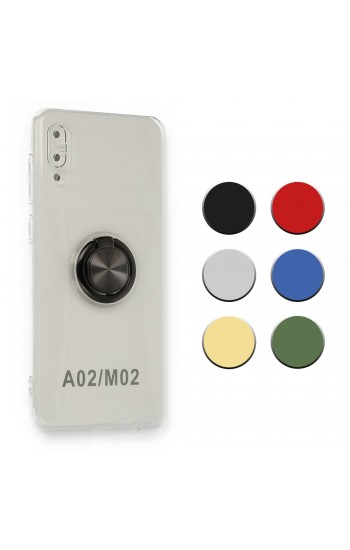 FitCase Samsung Galaxy A02 (A022) Kılıf Gross Ring Şeffaf Arka Kapak&hellip;