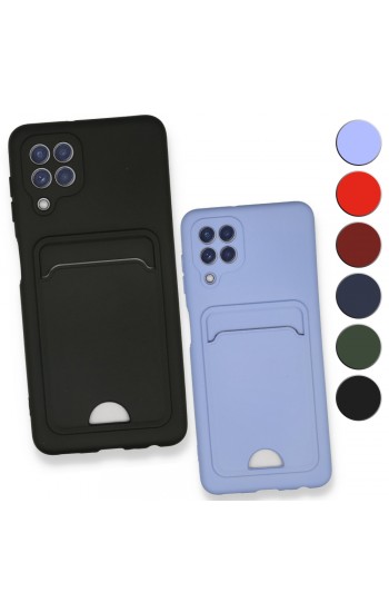 FitCase Samsung Galaxy A12 Cardy Soft Delikli Kartlık Cepli Silikon Kapak&hellip;