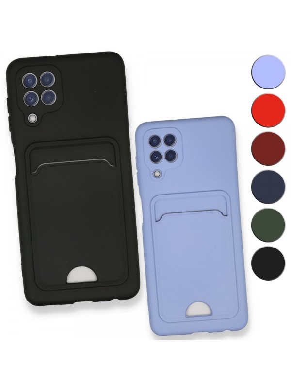 FitCase Samsung Galaxy A12 Cardy Soft Delikli Kartlık Cepli Sili&hellip;