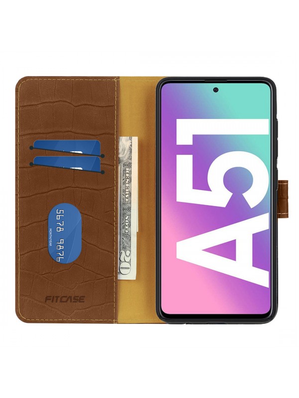 Samsung Galaxy A51 Kılıf Kroko Desen Kapaklı Cüzdanlı…