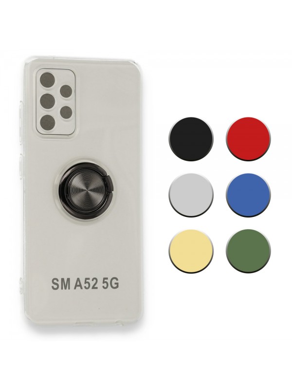 FitCase Samsung Galaxy A52 (A525) Kılıf Gross Ring Şeffaf Arka Kapa…