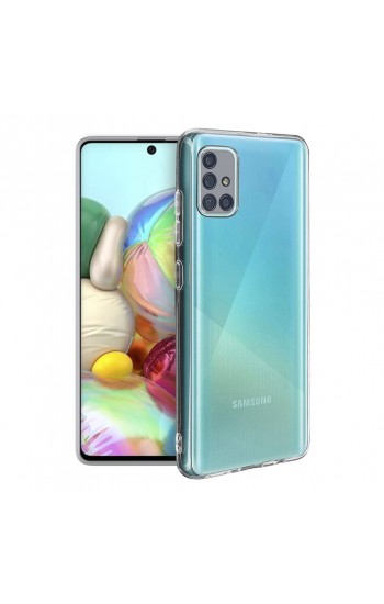 Samsung Galaxy A71 (A715) Kılıf Kamera Korumalı Silikon Şeffaf Kapak