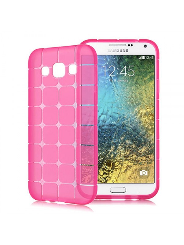 FitCase Samsung Galaxy E5 (E500) Plaid Silikon Arka Kapak Pembe…