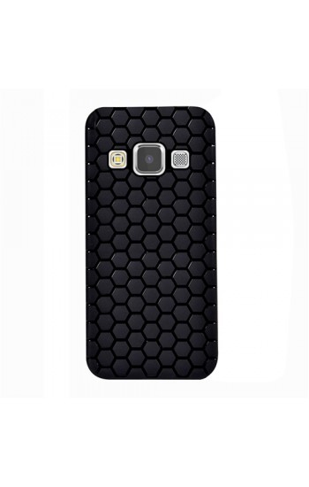 FitCase Samsung Galaxy E5 (E500) TPU Beehive Serisi Arka Kapak Siyah