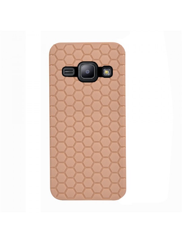 FitCase Samsung Galaxy J1 (J100) TPU Beehive Serisi Arka Kapak Gold…