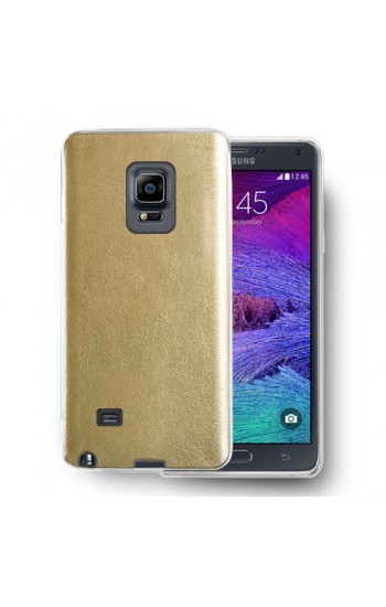 FitCase Samsung Note EDGE (N915) Kılıf Deri Dokulu Arka Kılıf Gold…